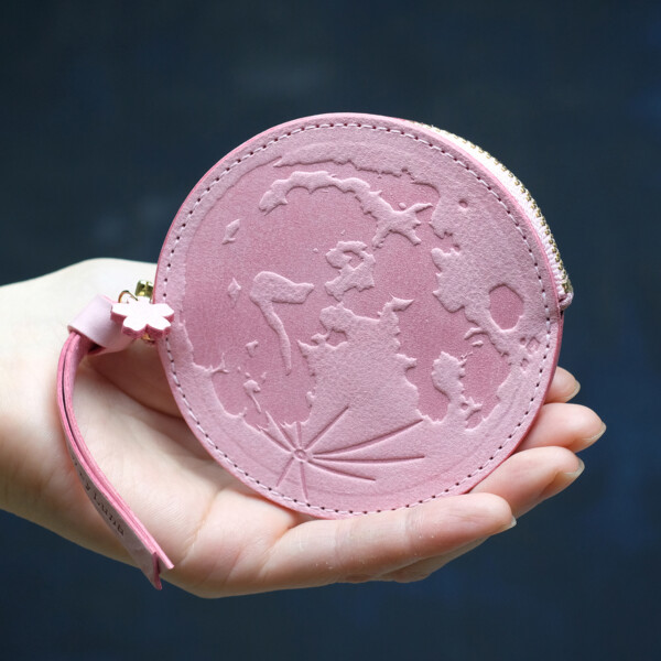 LeatherMoonコインケース〈桜色｜ピンクムーン〉